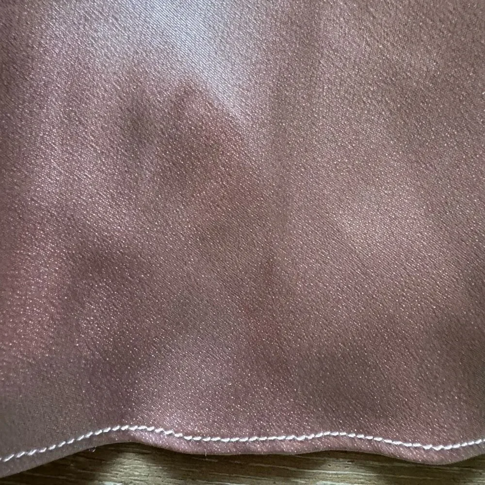 Birdy Grey Eugina Convertible Midi Dress Shiny Satin Rose Gold